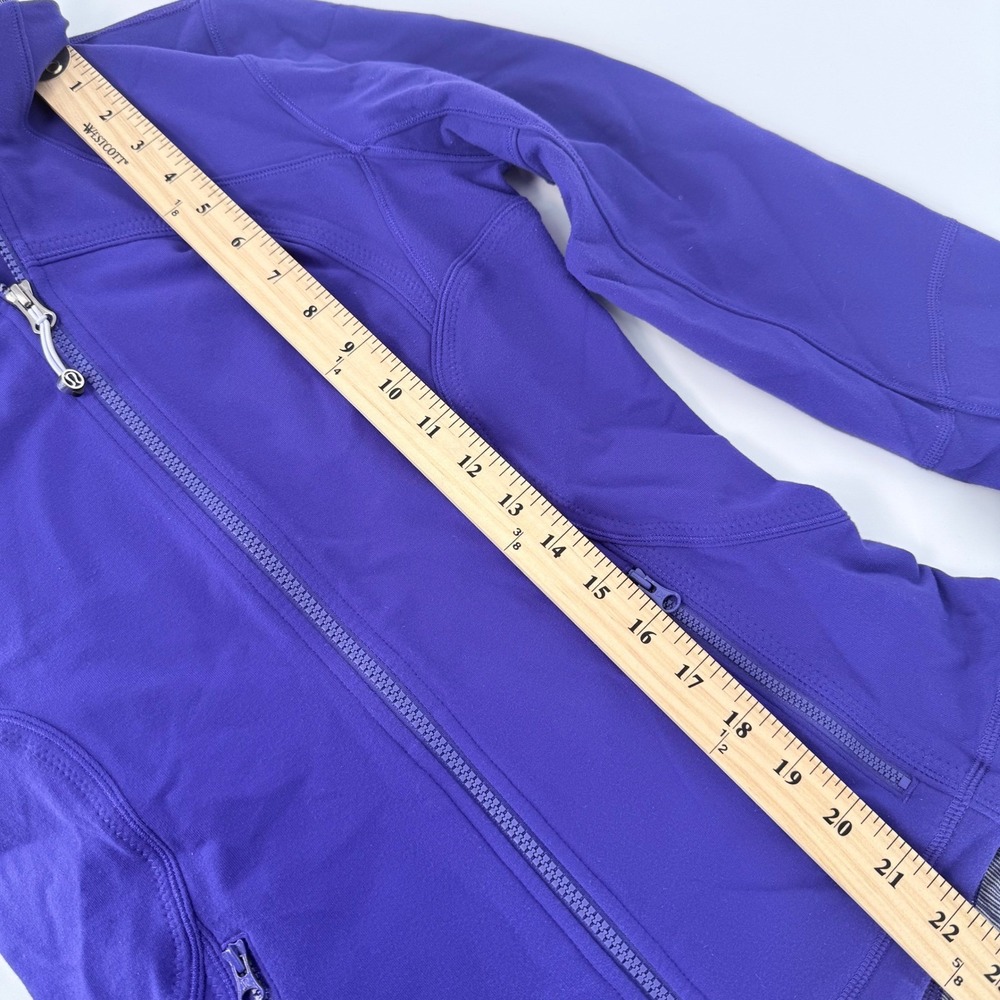 Lululemon Hustle In Your Bustle Jacket Womens 8 Purple Full-Zip Crop Thumb Holes - Picture 5 of 6